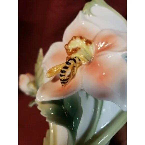 Franz Collection Bee & Apple Blossom Porcelain Candleholder READ